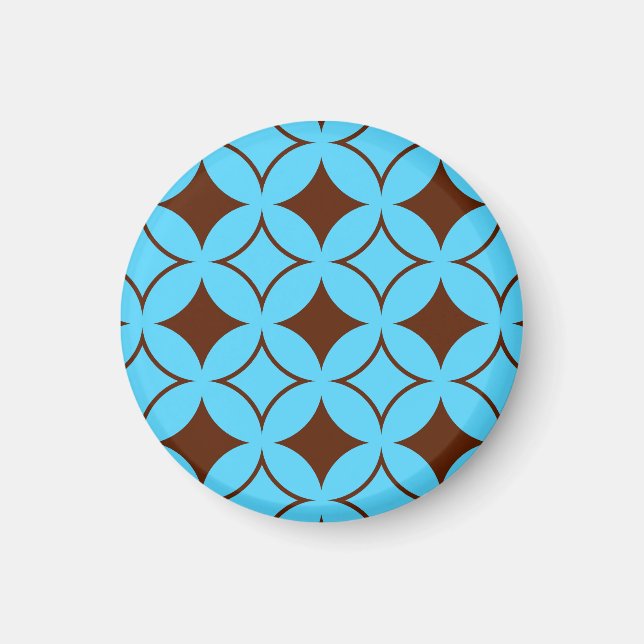 Blauer und brauner Shippo Magnet (Vorne)