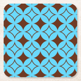 Blauer und brauner Shippo Rechteckiger Pappuntersetzer