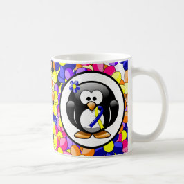 Blauer und gelber Blauer Bauch-Pinguin Tasse