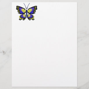 Blauer und Gelber Schmetterling