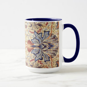 Blauer und Gold-Blume Tasse