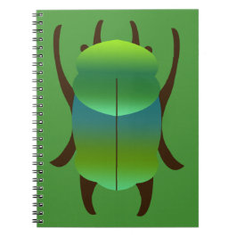 Blauer und goldener Prachtkäfer Notizblock