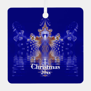 Blauer und goldener Weihnachtsschmuck - individuel