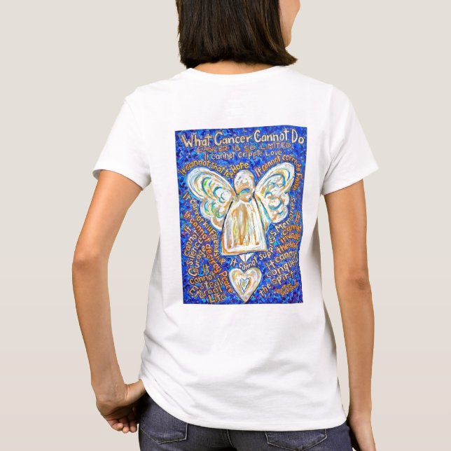 Blauer und Goldkrebs Angel T - Shirt (Print on Bac (Rückseite)