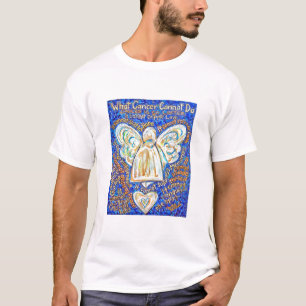 Blauer und Goldkrebs Angel T - Shirt (Zurück ist