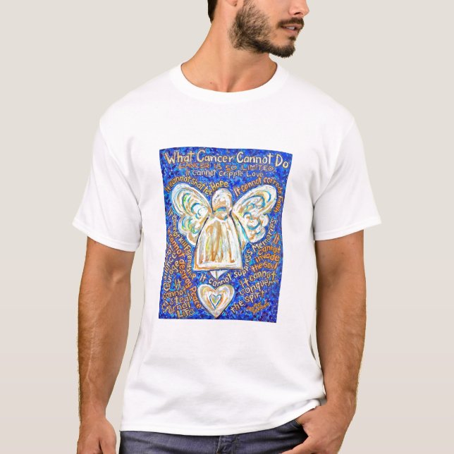 Blauer und Goldkrebs Angel T - Shirt (Zurück ist l (Vorderseite)