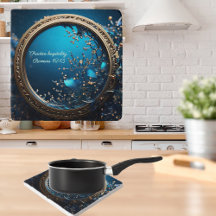 Blauer und gottlicher Rahmen individuell anpassbar