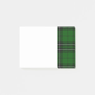 Blauer und grüner Clan MacLean Tartan Post-it Klebezettel