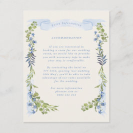 blauer und grüner Garten-Kranz Hochzeitskranz Begleitkarte