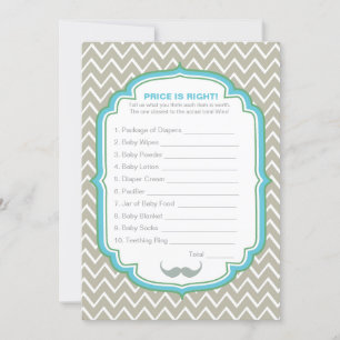 Blauer und grüner Schnurrbart-Preis ist rechte Einladung