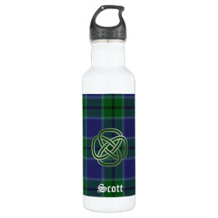 Blauer und grüner ScottTartan kariert Trinkflasche