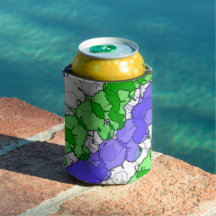 Blauer und grüner Spritzer gestört Dose Cooler