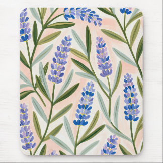 Blauer und Lavendel-Wildblumengarten Mousepad