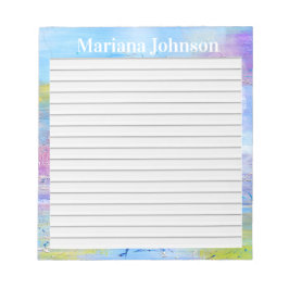 blauer und lila abstrakter Hintergrund mit Linien Notizblock