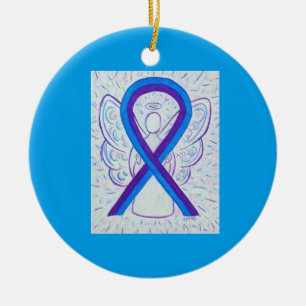 Blauer und Lila Biergarten Keramikornament