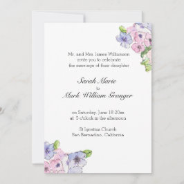 Blauer und Lila Einladung