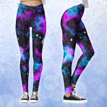 Blauer und Lila Galaxie Neon Yoga