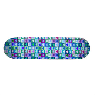 Blauer und lila Herz-MädchenSkateboard Skateboard