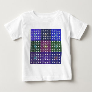 Blauer und Lila Kunstdruck Baby T-shirt