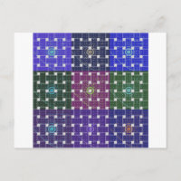 Blauer und Lila Kunstdruck