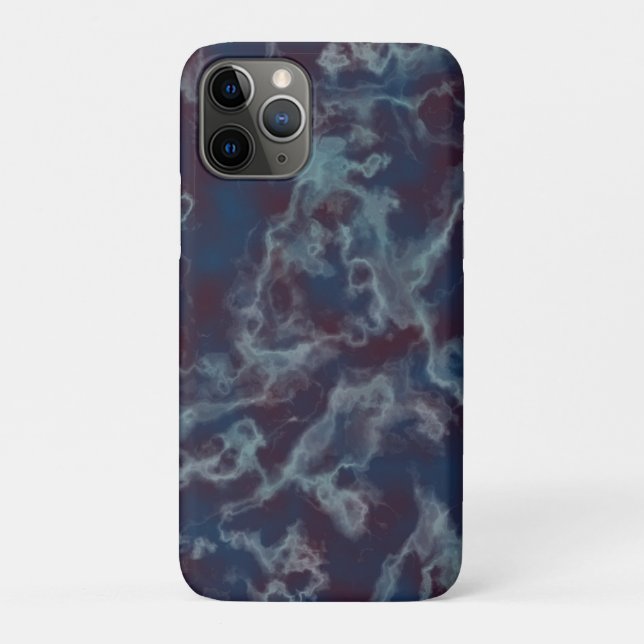 blauer und lila Marmor Case-Mate iPhone Hülle (Rückseite)