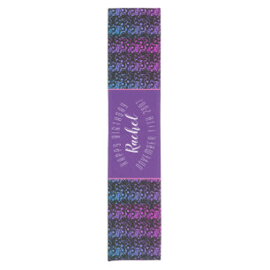 Blauer und Lila Ombre Pebbled Glam Table Runner Kurzer Tischläufer