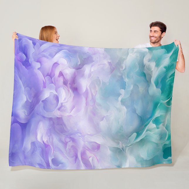 Blauer und lila Wolkenwirbel Fleecedecke (Beispiel)