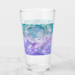 Blauer und lila Wolkenwirbel Glas