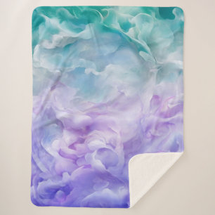 Blauer und lila Wolkenwirbel Sherpadecke