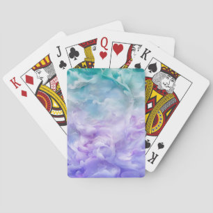 Blauer und lila Wolkenwirbel Spielkarten