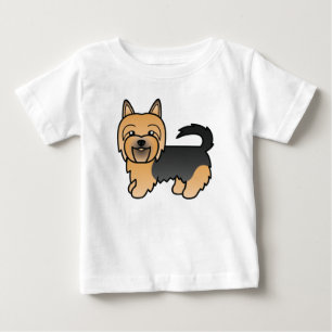 Blauer und Lohfarbener Australischer Terrier Hund Baby T-shirt