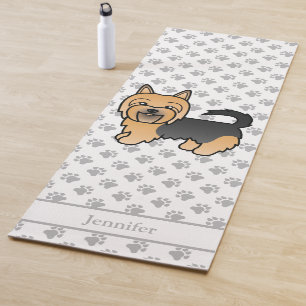 Blauer und Lohfarbener Australischer Terrier Hund  Yogamatte