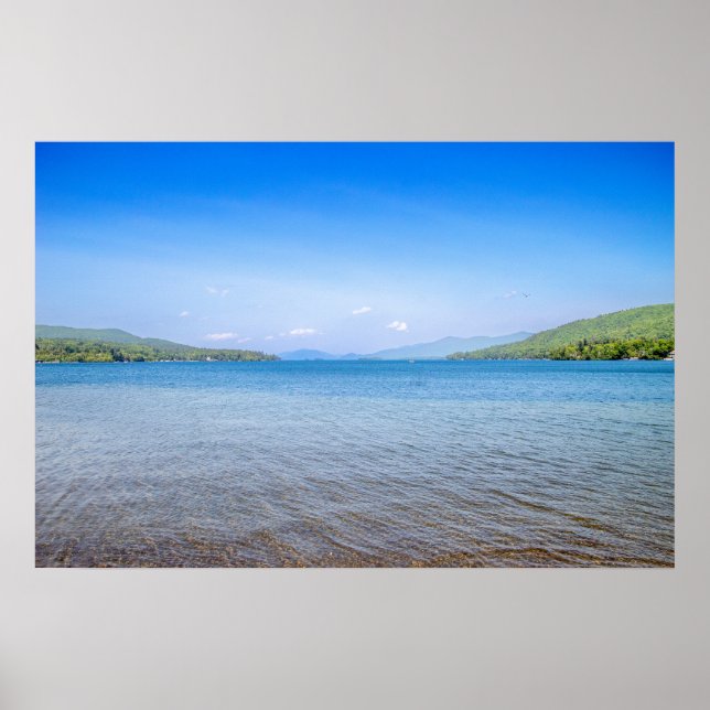 Blauer und offener George-See Poster (Vorne)
