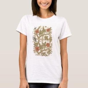 Blauer und orange Gittertapetenentwurf, 1864 T-Shirt