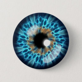 Blauer und orangefarbener Iris Button