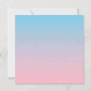 Blauer und rosa Farbverlauf Dankeskarte
