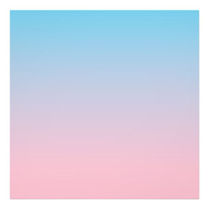 Blauer und rosa Farbverlauf Fotodruck