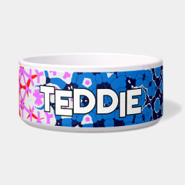 Blauer und rosa Kaleidoskopischer Entwurf Napf