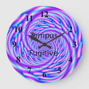Blauer und rosa Swirl Tempus Fugitive Uhr