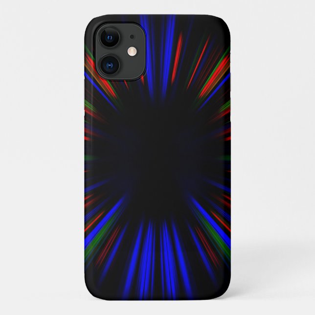 Blauer und rote Streifen Case-Mate iPhone Hülle (Rückseite)