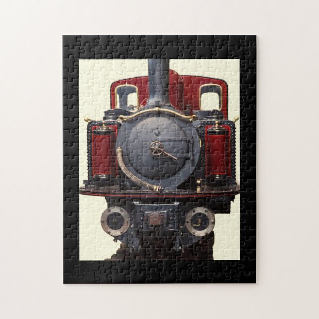 Blauer und roter Zug  Puzzle (Vertikal)