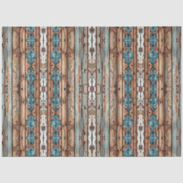 Blauer und rustikaler Fall Seidenpapier