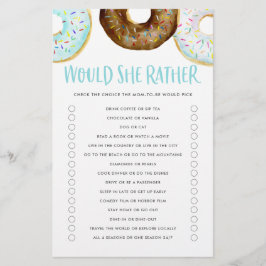 Blauer und Schokolade Donuts würde Mama statt Spie