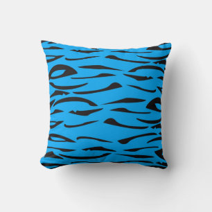 Blauer und schwarz kissen