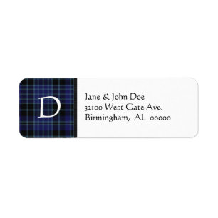 Blauer und schwarzer Tartan-karierte