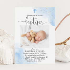 Blauer und Silberschwanz - Taufbecken Einladung