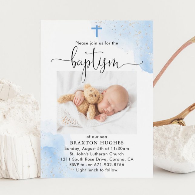 Blauer und Silberschwanz - Taufbecken Einladung (Von Creator hochgeladen)