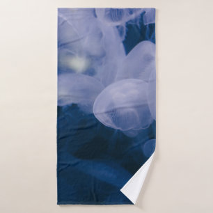 BLAUER UND WEISS BADEHANDTUCH