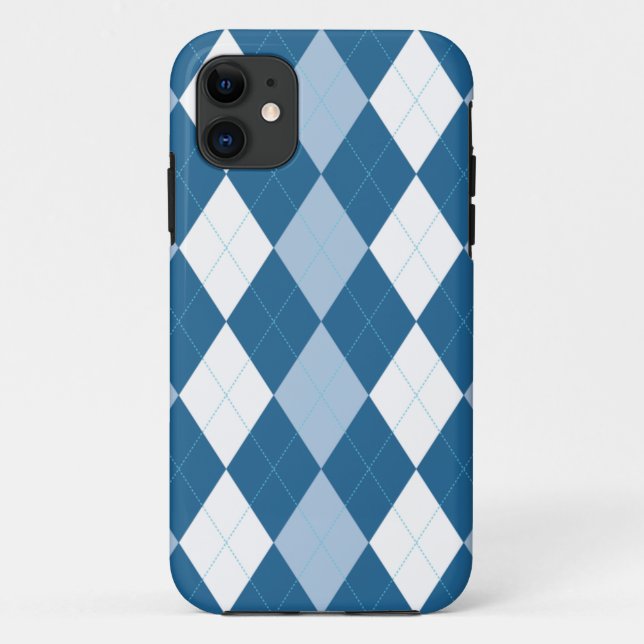 Blauer und weißer Arglye iPhone 5 Kasten Case-Mate iPhone Hülle (Rückseite)