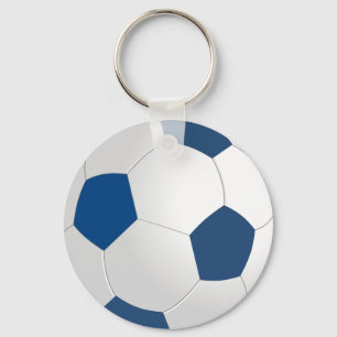 Blauer und weißer Ball Schlüsselanhänger